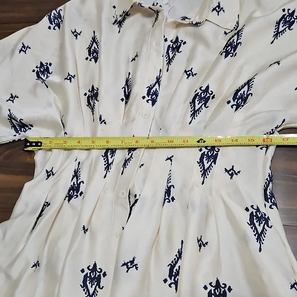 Glam Cream and Navy Casual Dress - Picture 6 of 12